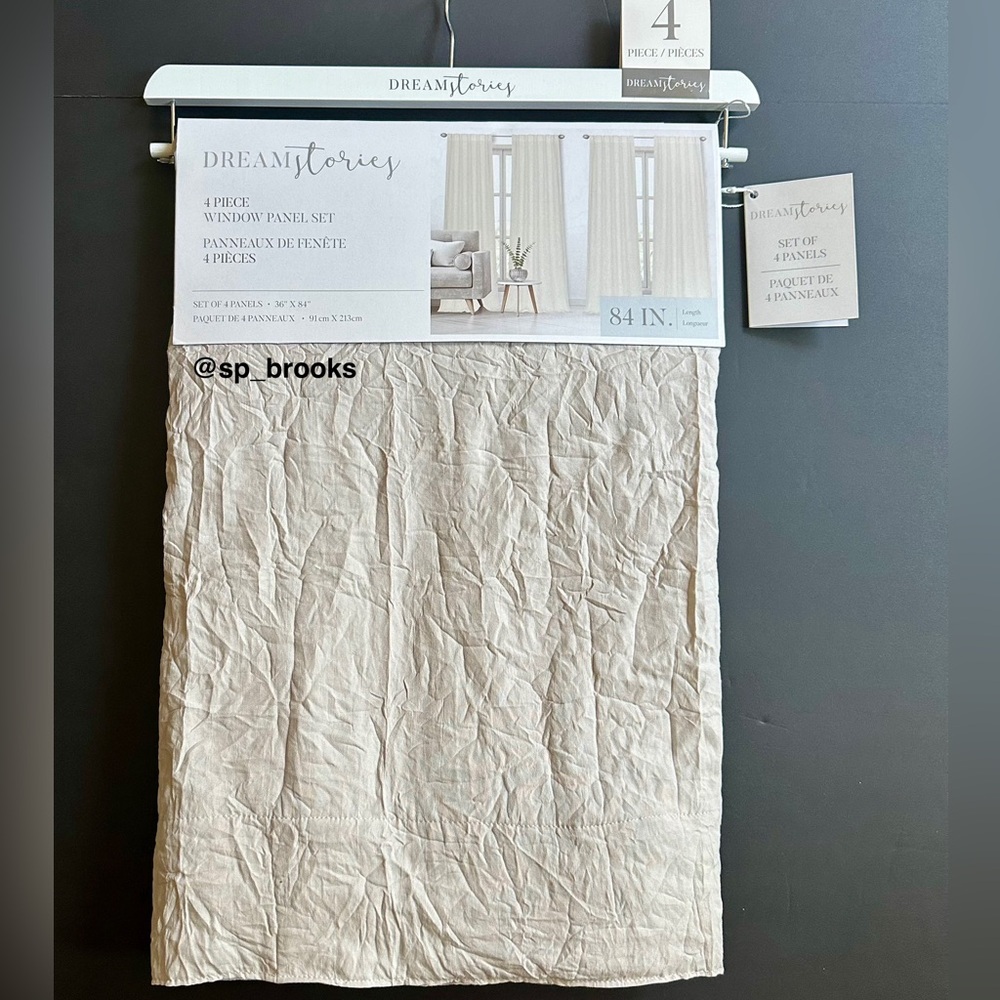 🎁Dream Stories 4 Piece Window Panel Set - 36” x 84” - Maven-Chai -Color is Taupe